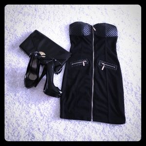 Strapless black dress size small.